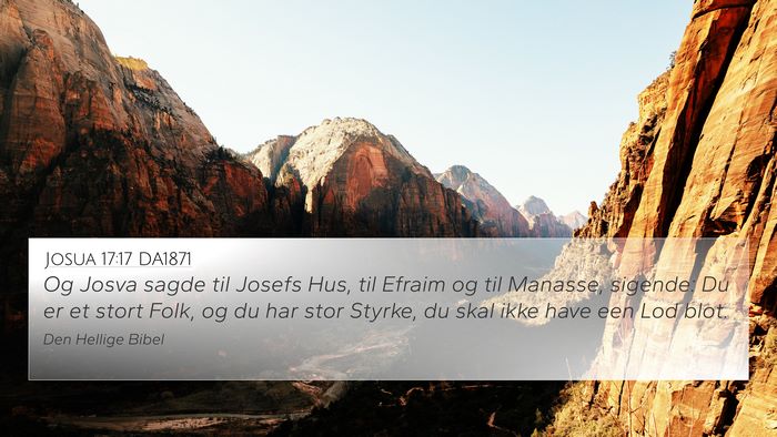 Josua 17:17 DA1871 Bible Verse Image