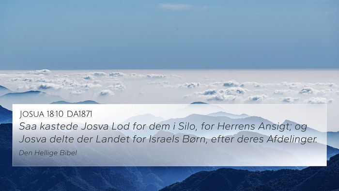 Josua 18:10 DA1871 Bible Verse Image