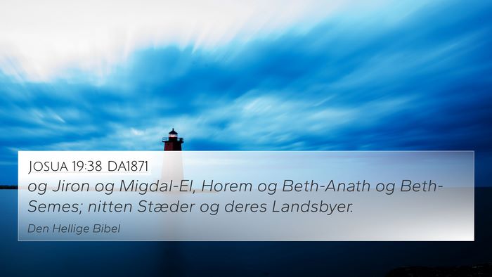 Josua 19:38 DA1871 Bible Verse Image