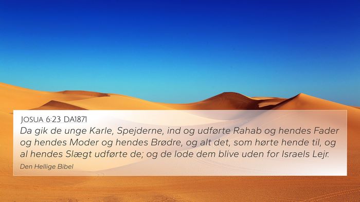 Josua 6:23 DA1871 Bible Verse Image