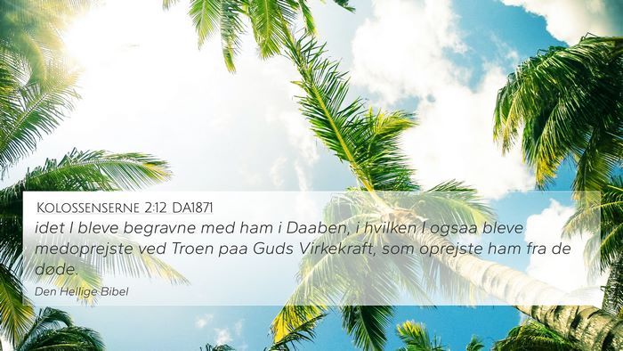 Kolossenserne 2:12 DA1871 Bible Verse Image