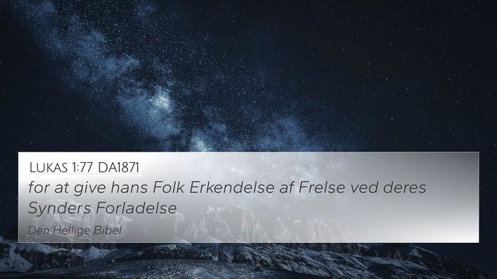 Lukas 1:77 DA1871 Bible Verse Image