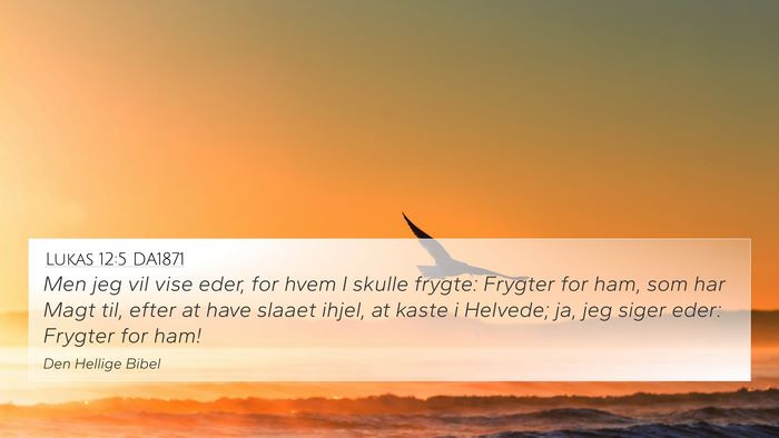 Lukas 12:5 DA1871 4K Wallpaper - Men jeg vil vise eder, for hvem I skulle frygte: - 4K Wallpaper Bible Verse