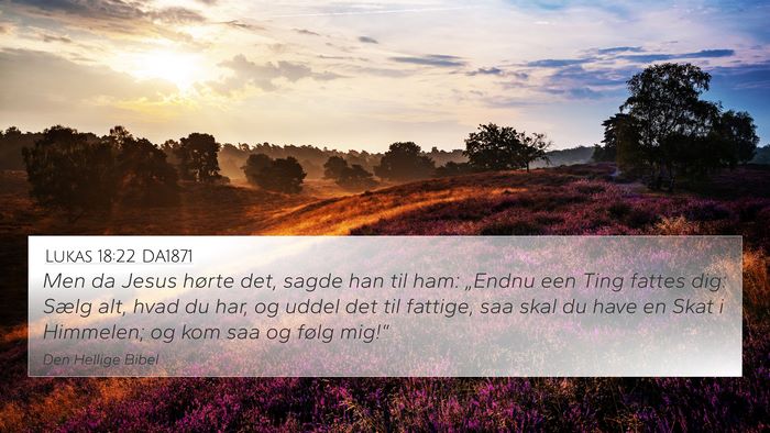 Lukas 18:22 DA1871 Bible Verse Image