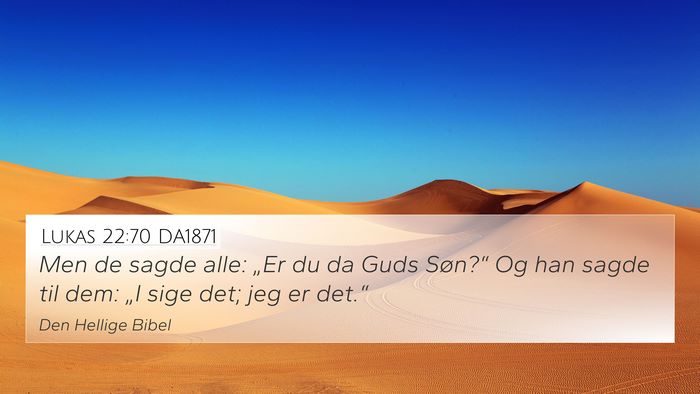 Lukas 22:70 DA1871 Bible Verse Image