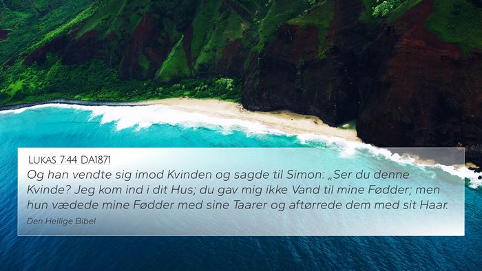 Lukas 7:44 DA1871 Bible Verse Image