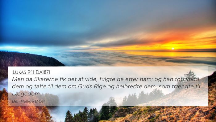 Lukas 9:11 DA1871 Bible Verse Image