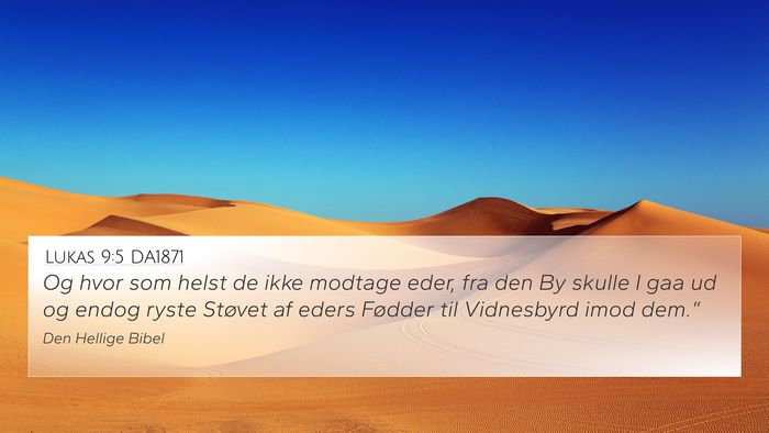 Lukas 9:5 DA1871 Bible Verse Image
