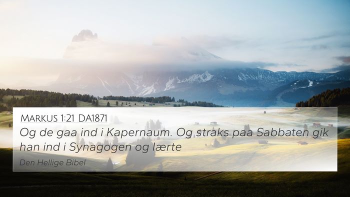 Markus 1:21 DA1871 Bible Verse Image