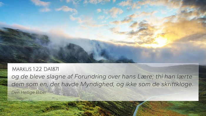 Markus 1:22 DA1871 Bible Verse Image