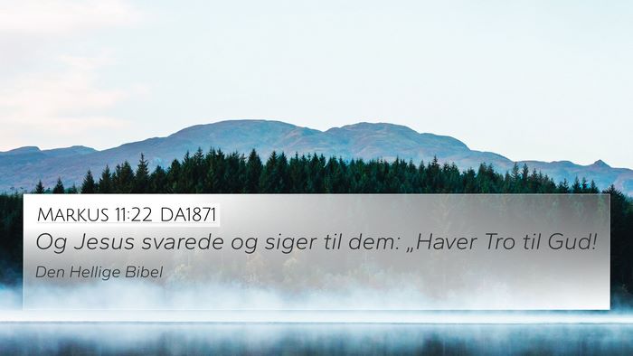 Markus 11:22 DA1871 Bible Verse Image