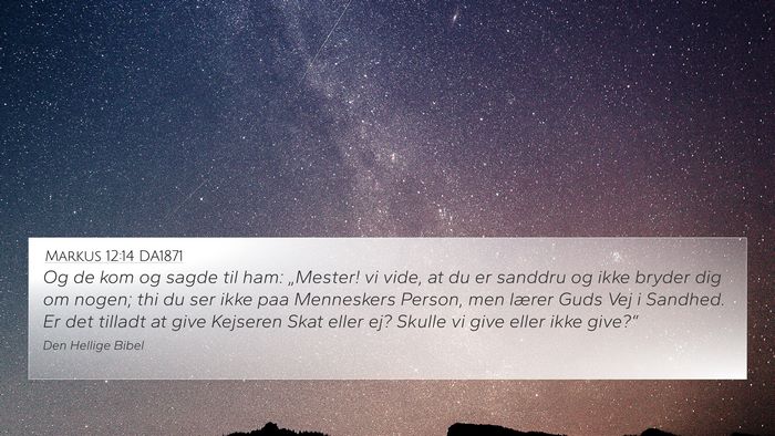 Markus 12:14 DA1871 Bible Verse Image