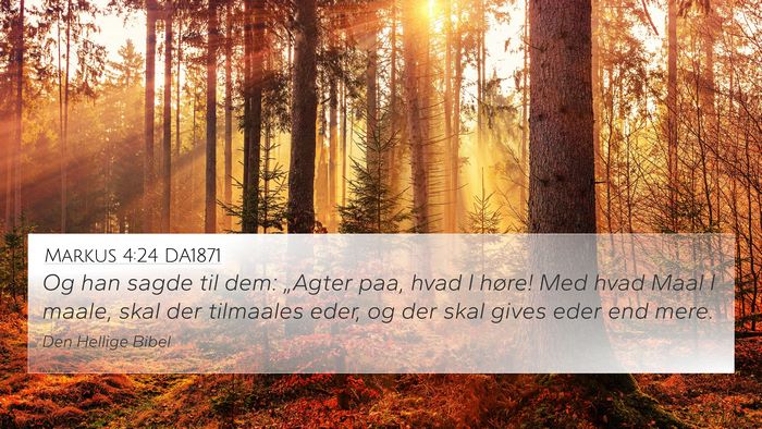 Markus 4:24 DA1871 Bible Verse Image