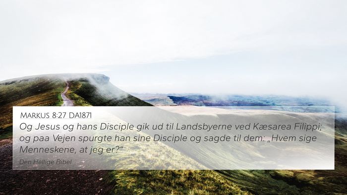 Markus 8:27 DA1871 Bible Verse Image