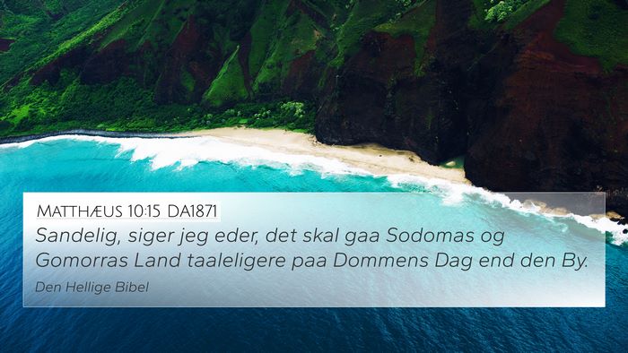 Matthæus 10:15 DA1871 Bible Verse Image
