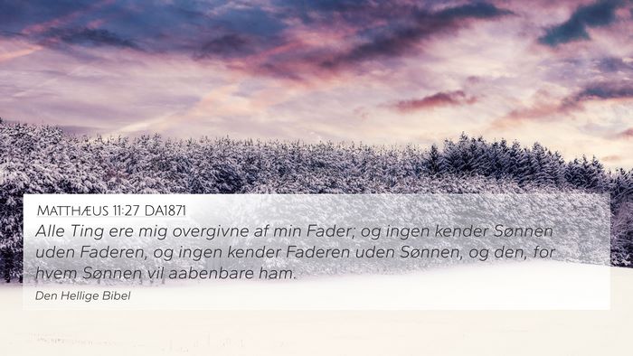 Matthæus 11:27 DA1871 Bible Verse Image