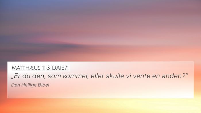 Matthæus 11:3 DA1871 4K Wallpaper - „Er du den, som kommer, eller skulle vi vente - 4K Wallpaper Bible Verse