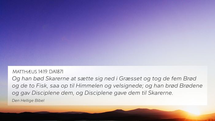 Matthæus 14:19 DA1871 Bible Verse Image