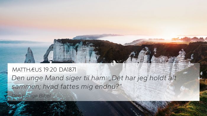Matthæus 19:20 DA1871 Bible Verse Image