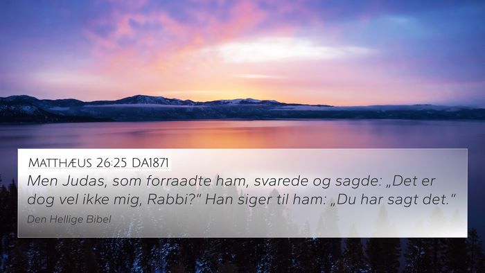 Matthæus 26:25 DA1871 Bible Verse Image