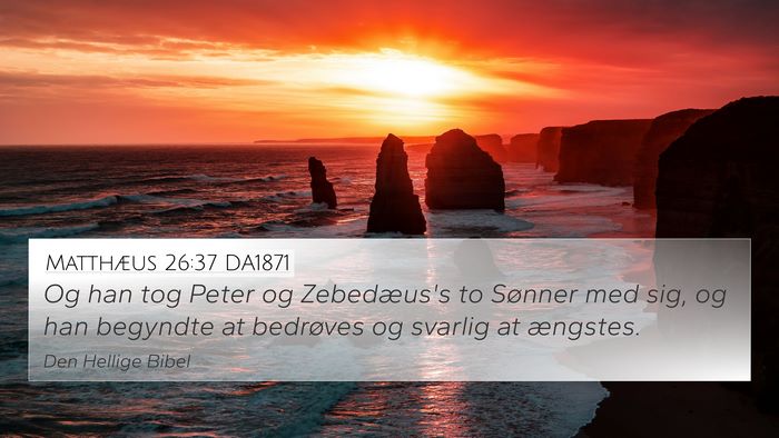 Matthæus 26:37 DA1871 Bible Verse Image
