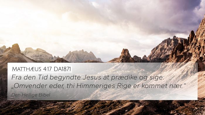 Matthæus 4:17 DA1871 Bible Verse Image