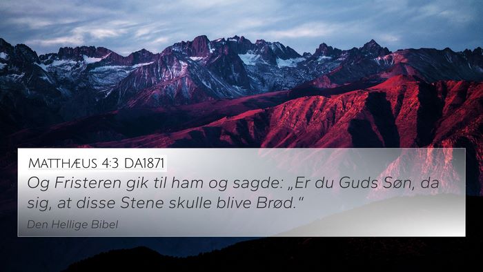 Matthæus 4:3 DA1871 Bible Verse Image