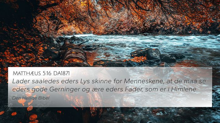 Matthæus 5:16 DA1871 Bible Verse Image