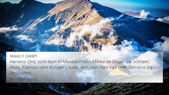 Mikas 1:1 DA1871 Bible Verse Image