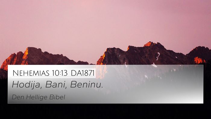 Nehemias 10:13 DA1871 4K Wallpaper - Hodija, Bani, - 4K Wallpaper Bible Verse