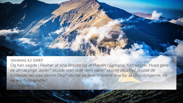 Nehemias 4:2 DA1871 Bible Verse Image