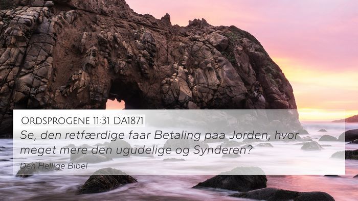 Ordsprogene 11:31 DA1871 Bible Verse Image