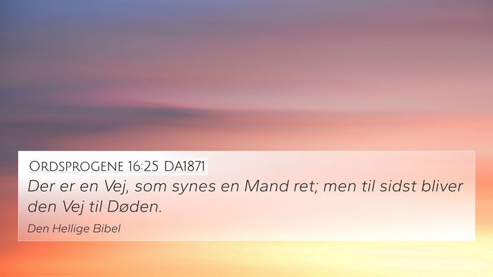 Ordsprogene 16:25 DA1871 Bible Verse Image