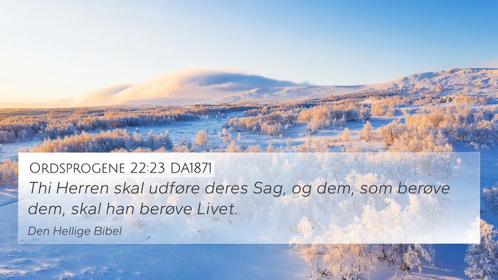 Ordsprogene 22:23 DA1871 Bible Verse Image