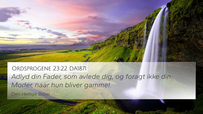 Ordsprogene 23:22 DA1871 Bible Verse Image