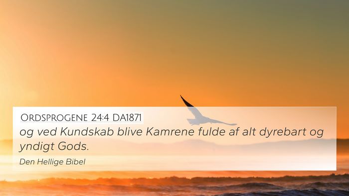 Ordsprogene 24:4 DA1871 Bible Verse Image