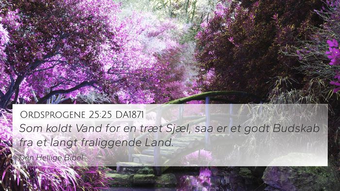 Ordsprogene 25:25 DA1871 Bible Verse Image