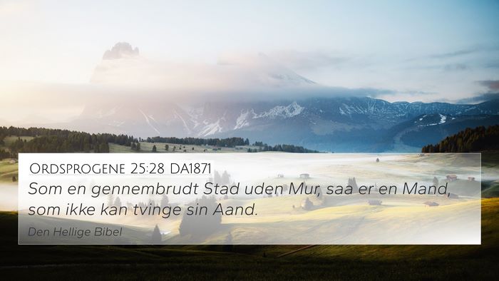 Ordsprogene 25:28 DA1871 Bible Verse Image