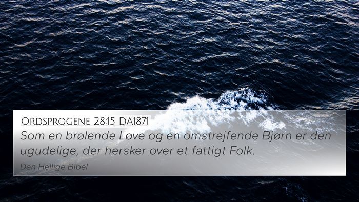 Ordsprogene 28:15 DA1871 Bible Verse Image