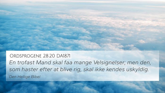 Ordsprogene 28:20 DA1871 Bible Verse Image