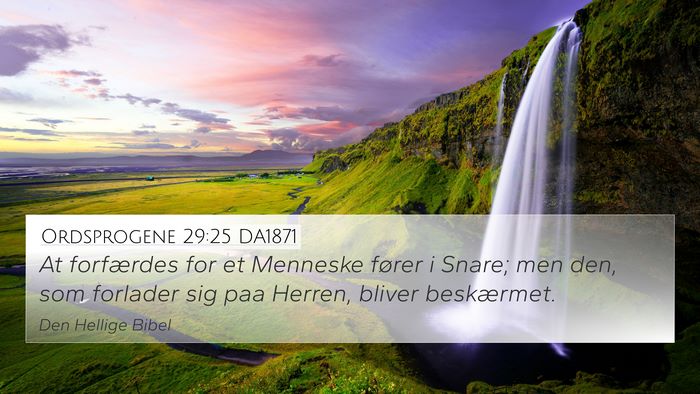 Ordsprogene 29:25 DA1871 Bible Verse Image