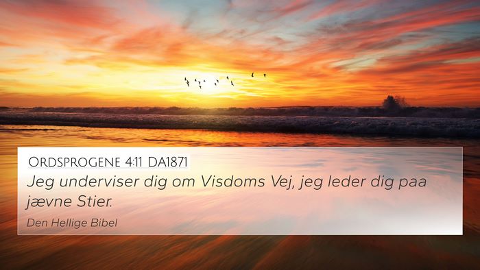 Ordsprogene 4:11 DA1871 4K Wallpaper - Jeg underviser dig om Visdoms Vej, jeg leder dig - 4K Wallpaper Bible Verse