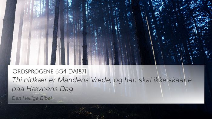 Ordsprogene 6:34 DA1871 Bible Verse Image