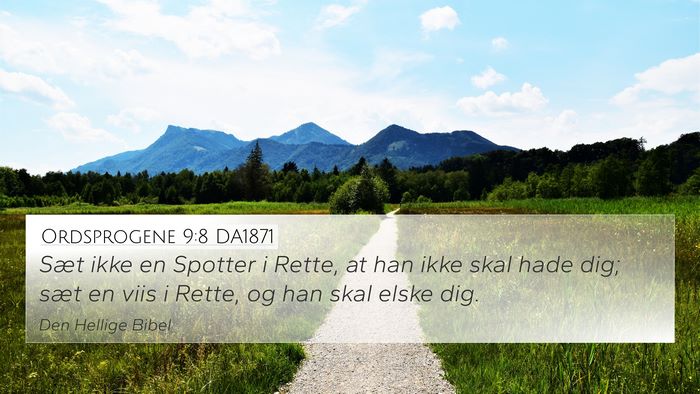 Ordsprogene 9:8 DA1871 Bible Verse Image