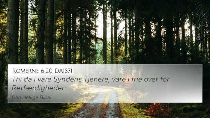 Romerne 6:20 DA1871 4K Wallpaper - Thi da I vare Syndens Tjenere, vare I frie over - 4K Wallpaper Bible Verse