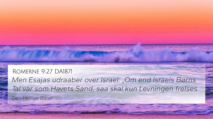 Romerne 9:27 DA1871 Bible Verse Image