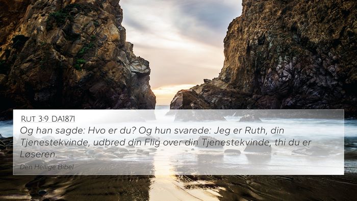 Rut 3:9 DA1871 4K Wallpaper - Og han sagde: Hvo er du? Og hun svarede: Jeg er - 4K Wallpaper Bible Verse