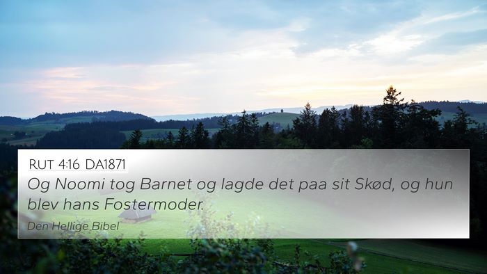 Rut 4:16 DA1871 4K Wallpaper - Og Noomi tog Barnet og lagde det paa sit Skød, - 4K Wallpaper Bible Verse