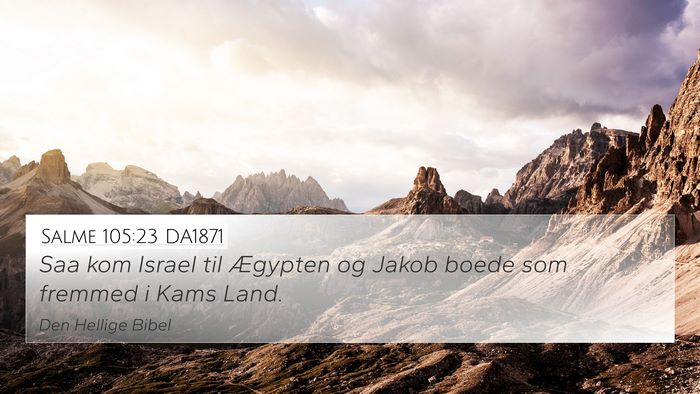 Salme 105:23 DA1871 Bible Verse Image