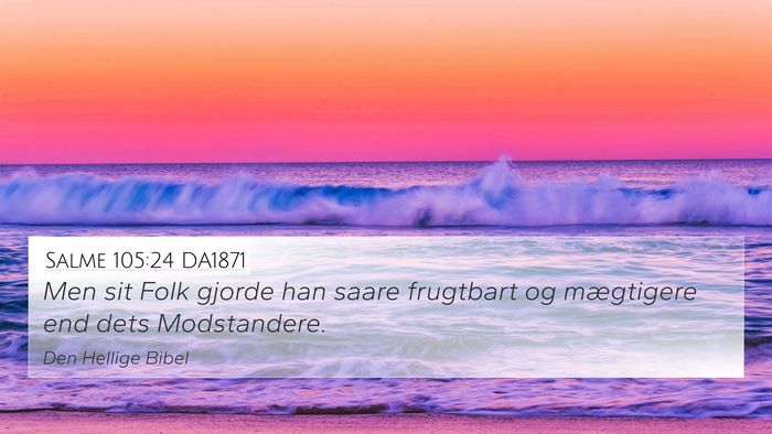 Salme 105:24 DA1871 Bible Verse Image